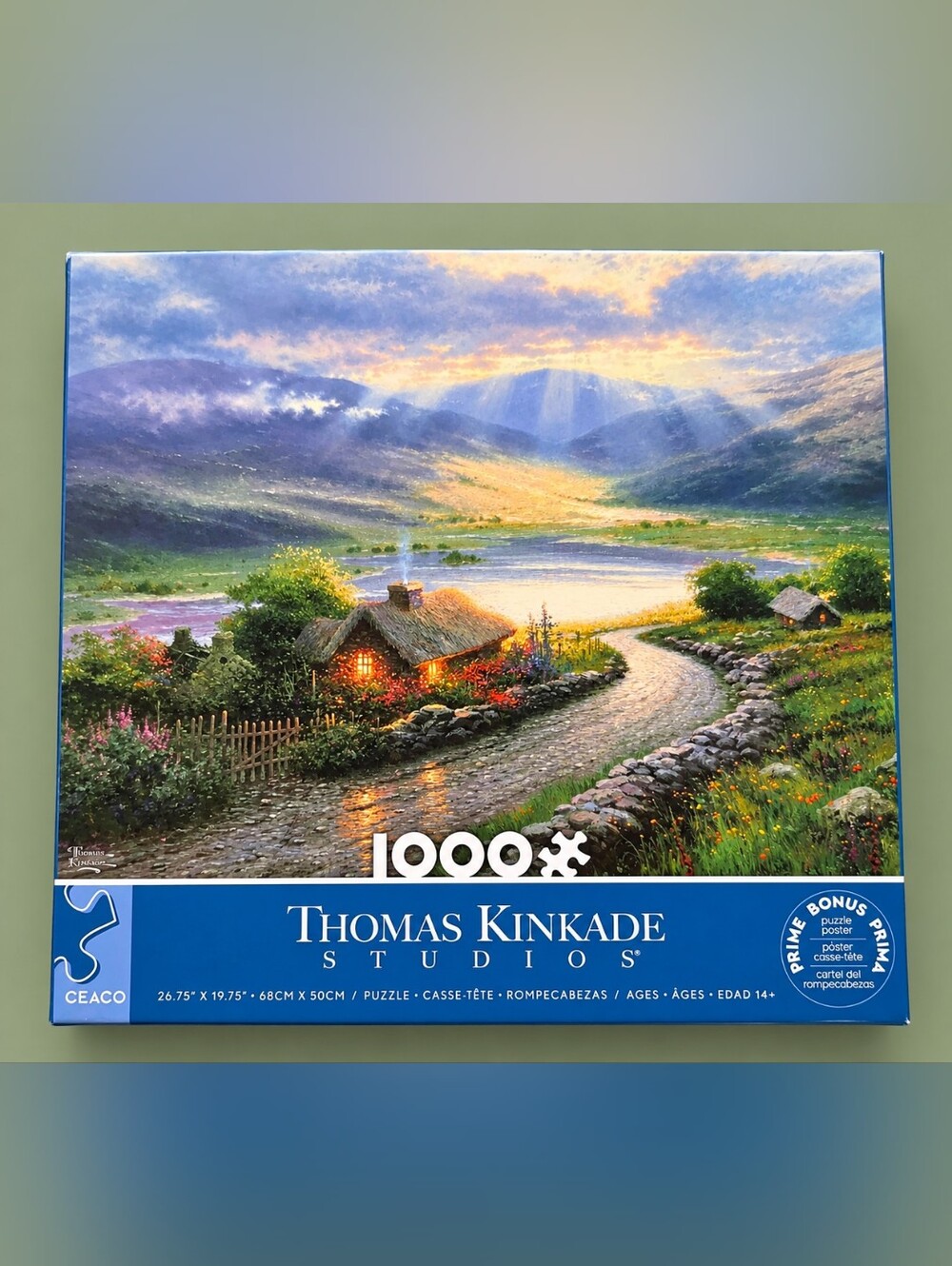 Thomas Kinkade Emerald Isle Cottage 1000 Piece Puzzle Ceaco NEW SEALED 2025